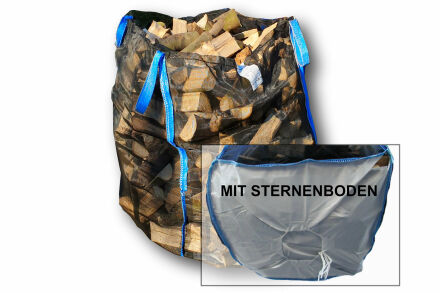 Holz Big Bag mit Sternenboden 100 x 100 x 120 cm