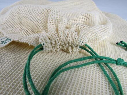 Netzbeutel aus Baumwolle mit Kordelzug